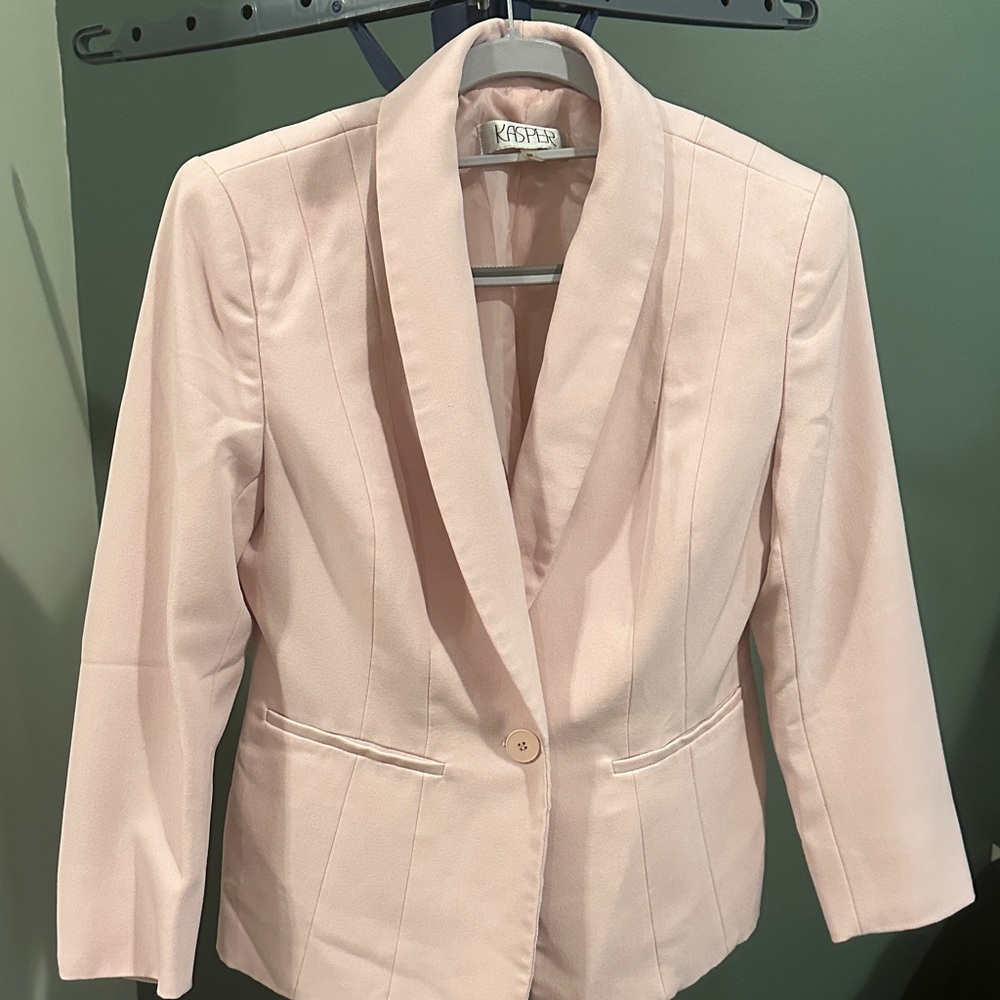 Kasper Pink Blazer Tailored Suit Jacket
